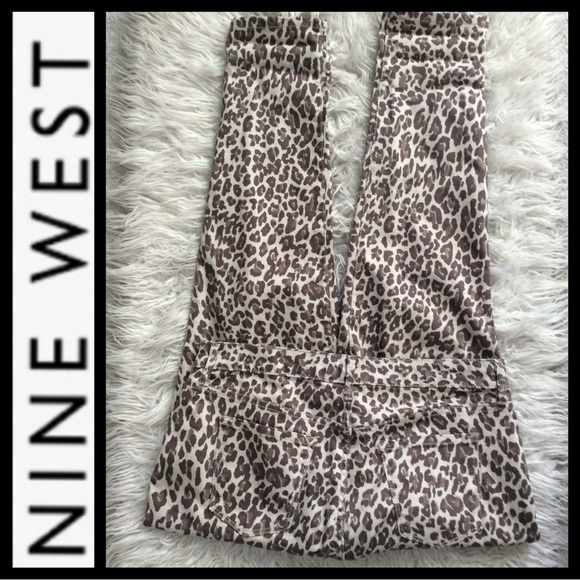 NWOT Nine West Slim Fit Gramercy Leopard Jean - Picture 6 of 8